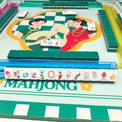 Tapete Mahjong estilo chino 31.5x31.5 pulgadas goma miniatura 6