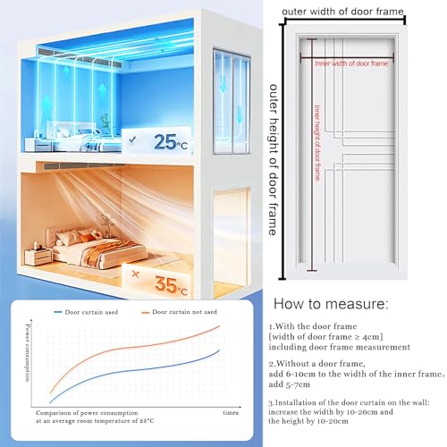 Rideau de porte isolant thermique hiver imperméable vent isolation phonique - 7