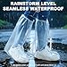 10/15 Pairs Rain Shoe Covers for Men & Women, Waterproof Plastic Shoe Covers Disposable, Outdoor Indoor Boot Sneaker Covers (Blue-Tall-5Pairs+White-Tall-5Pairs)