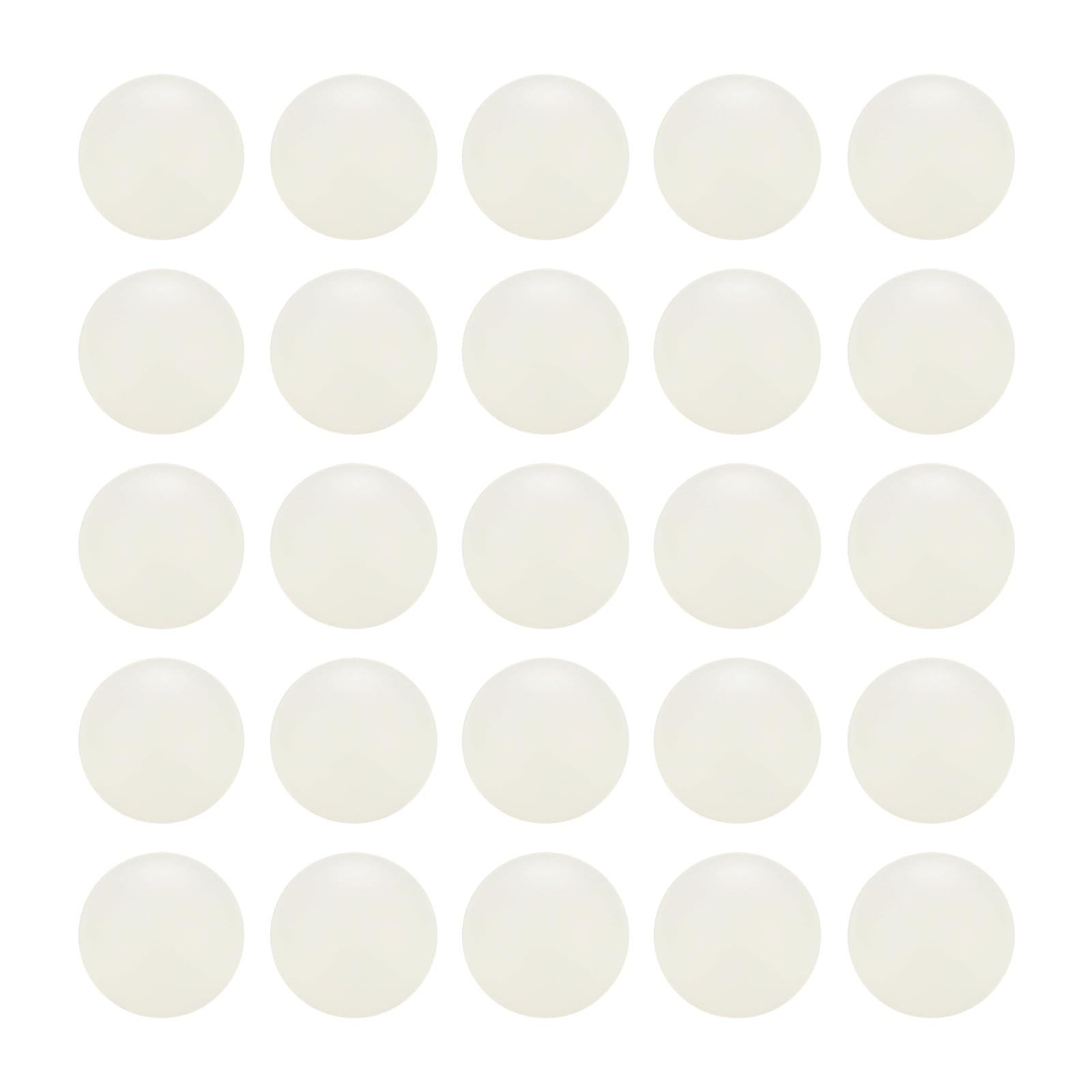 Bolas De Cojinete De Nylon 1/2" 12.7mm Bola Maciza Pulida Precisión G2 Blanco 25Pcs