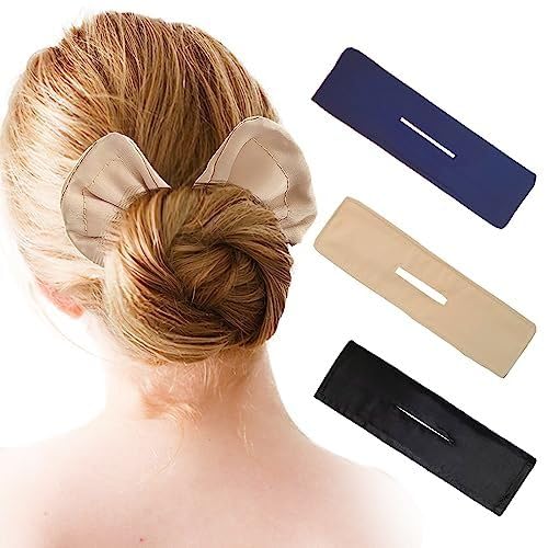 3 piezas de moños para hacer moños de cabello, moño flexible en forma de dona, pinzas para moño, peinado francés de moda, accesorios para el cabello