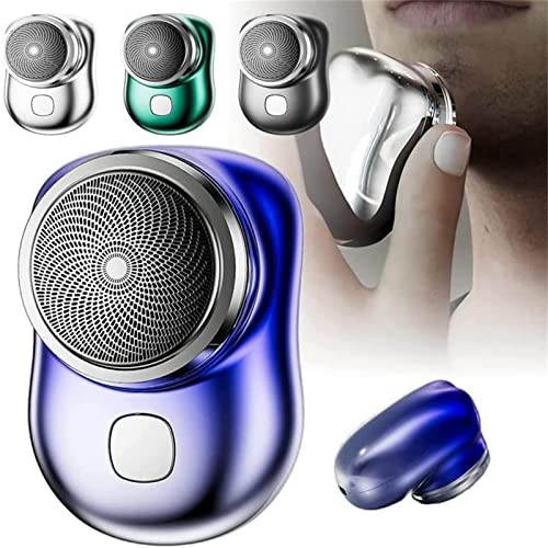 Mini Shaver Portable Electric Shaver, 2023 New Pocket Portable Electric Shave, Magic Usb Mini Shaver Electric Razor For Men, Rechargeable Travel Electric Razors For Men Mini Electric Shaver (Blue) #TOP19