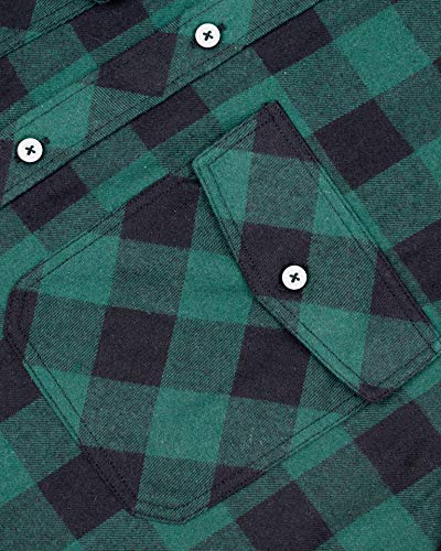 Image of Alimens & Gentle Men's Button Down Regular Fit Long Sleeve Plaid Flannel Casual Shirts