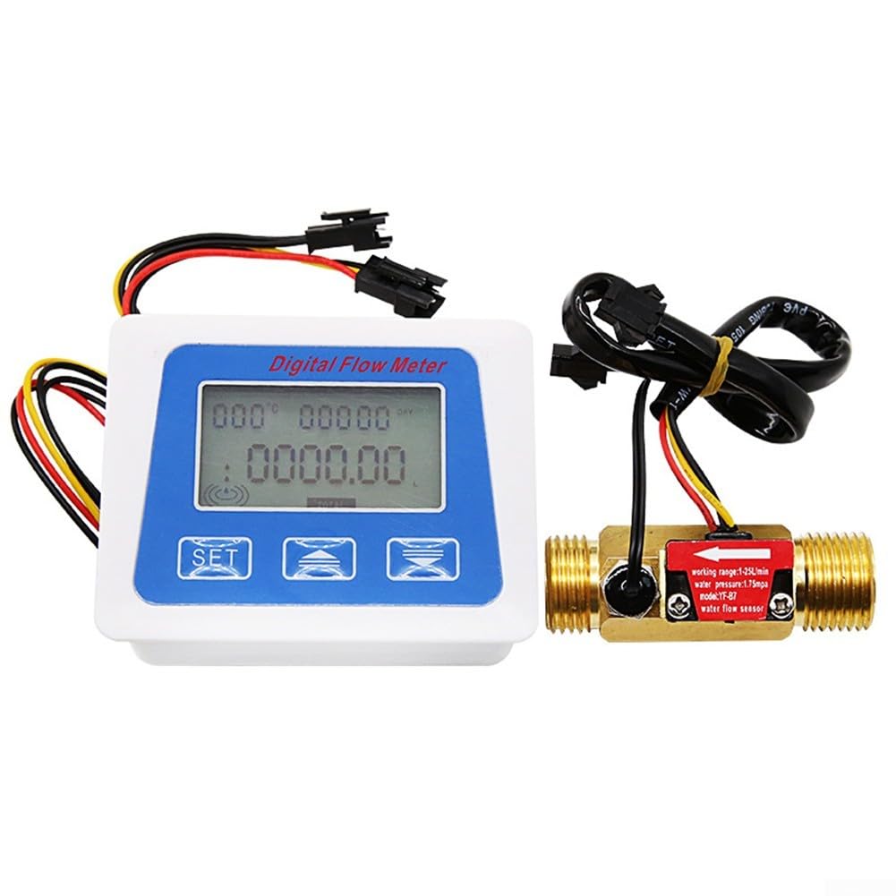 Mechanischer Kraftstoffzähler, digitales Messgerät, Kraftstoffanzeige, Durchflussmesser, Zähler, Sensor mit LCD-Zählersensor, für Diesel, Kerosin, Benzin