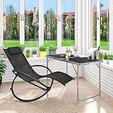 WOLTU Sonnenliege Gartenliege Schwingliege klappbare Relaxliege Liegestuhl - 8