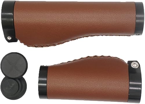 Miniatura 4 de Agarres para mango de bicicleta de 135/3.740 in, agarres largos/cortos, antideslizantes, de microfibra, de PVC, ergonómicos, cosidos a mano, casual,