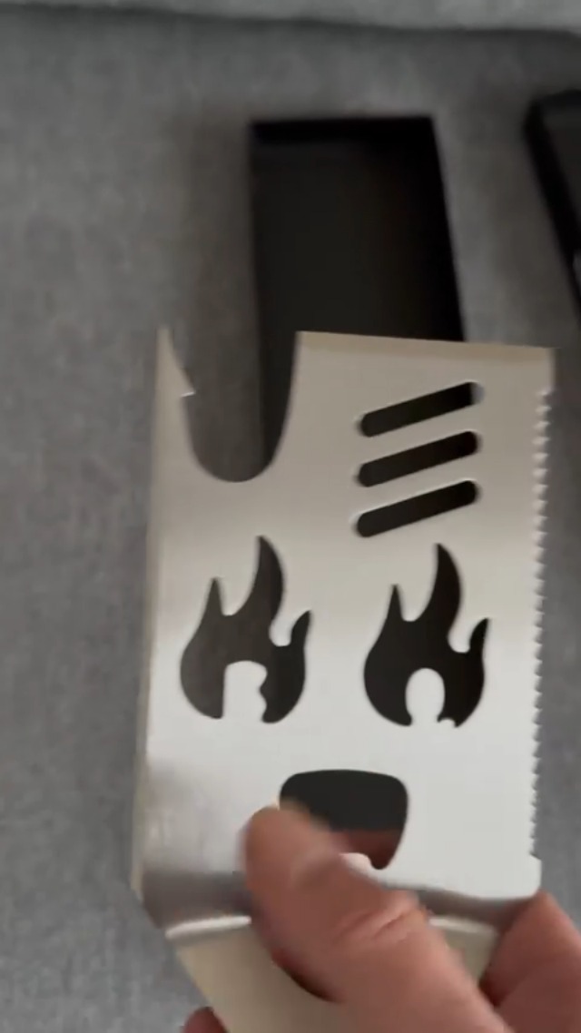 8-in-1 Grillspachtel-Set - Multifunktions-Grillbesteck Mit Holzgriff