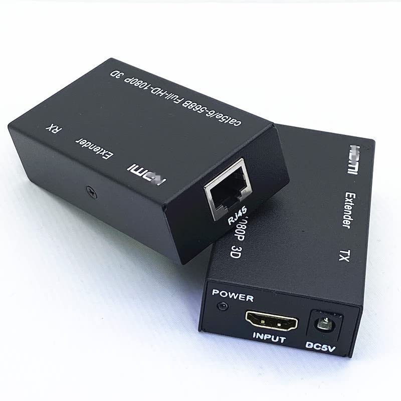 1080P FHD HDMI kompatybilny RJ45 60M przedłużacz rozdzielacz nadajnik i odbiornik Ethernet CAT 5E/6 TV PC Laptop HD TV