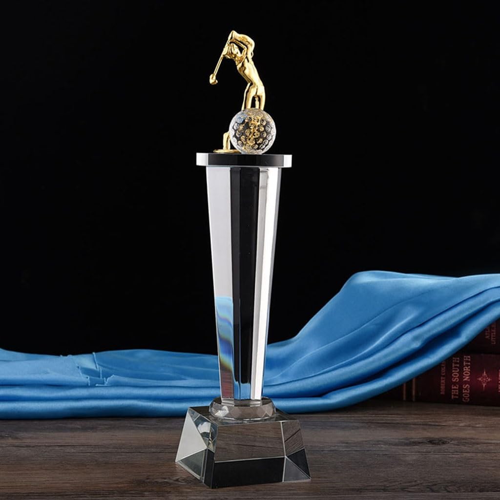 Amazon.co.jp: ゴルフクリスタルクリアトロフィー ゴルフコンペの賞品