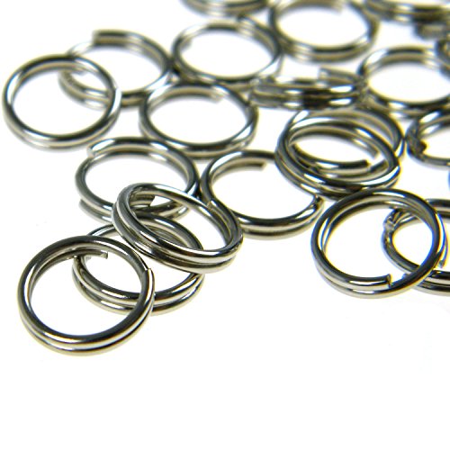 500X Pack #9 Dia:12mm Fishing Split Ring Silver Stainless Steel Double Loop Split Open