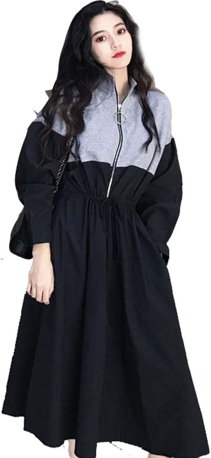 Amazon Co Jp Kayaa ワンピース レディース 春夏秋 スウェット ジップアップ チュニック ロング丈 ワンピース 黒 白 切り替え 着痩せ スポーティー ゆったり 大きいサイズ ブラック フリーサイズ 服 ファッション小物 Amazon Co Jp Kayaa ワンピース レディース 春夏秋 スウェット ジップアップ チュニック ロング丈 ワンピース 黒 白 切り替え 着痩せ スポーティー ゆったり 大きいサイズ ブラック フリーサイズ 服 ファッション小物