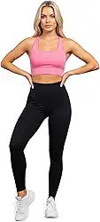 Calça Legging Modeladora Feminina, Zero Transparência, Cós Alto, Preta, Tecido de Alta Compressão (BR, Alfa, G, Slim, Alto)