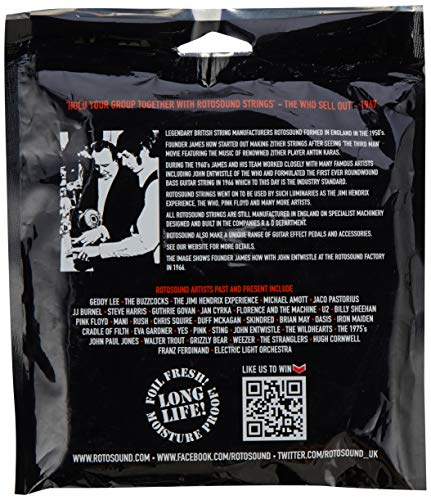 Rotosound Swing Bass Jeu de 6 cordes pour basse Acier inoxydable Filet rond Tirant hybrid (30 40 60 80 100 125) (Import… - Les Beatles, Paul McCartney, John Lennon, RIngo Starr, George Harrison Rotosound Swing Bass Jeu de 6 cordes pour basse Acier inoxydable Filet rond Tirant hybrid (30 40 60 80 100 125) (Import… – Image 3