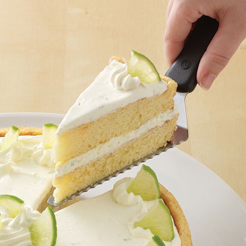 Pampered Chef Slice 'N Serve - Stainless Steel Flatware Pie Server | Serrated On Both Sides | Great For Cake, Tart, Dessert, Pizza Cutter #1166 #TOP1
