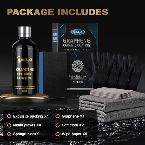 AirTighT Advanced Graphene Ceramic Coating- Self-Cleaning Effect Ultra-High Gloss, Long-Term Protection for Cars, Motorcycle & More,10+ Years Protection Extremely Hydrophobic Anti Scratch - Image 8