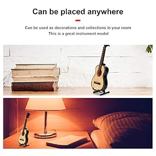 Modèle de Guitare, modèle de Guitare Classique en Bois Miniature avec Support, Ornements d’instruments de Musique… - Les Beatles, Paul McCartney, John Lennon, RIngo Starr, George Harrison Modèle de Guitare, modèle de Guitare Classique en Bois Miniature avec Support, Ornements d'instruments de Musique… – Image 3