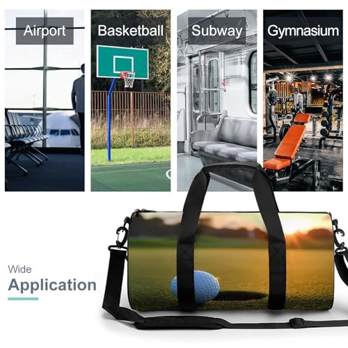 Cool Golf Ball Sports Gym Bag Travel Duffel Workout Bag with Adjustable Strap3