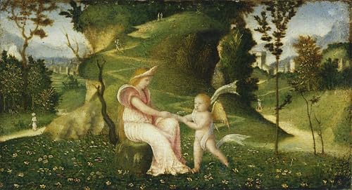 Tableau Giorgione Vénus et Cupidon poster d'art vintage 60x90cm