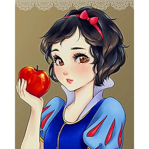 ZHIYYQ Paint by Numbers for Adults Kids, Number Painting, DIY Oil Painting, Beautiful Princess, Paint Brush, Acrylic Paint, Color canvas-40*50cm (no Frame) Cover