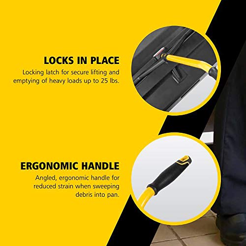 Rubbermaid Commercial Maximizer Heavy Duty Stand Up Debris/Dust Pan, Black (2018781), 11" X 20.4" X 29" #TOP4