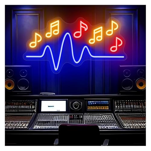 Néon notes de musique réglable éclairage mural LED design 26x51 cm - 2