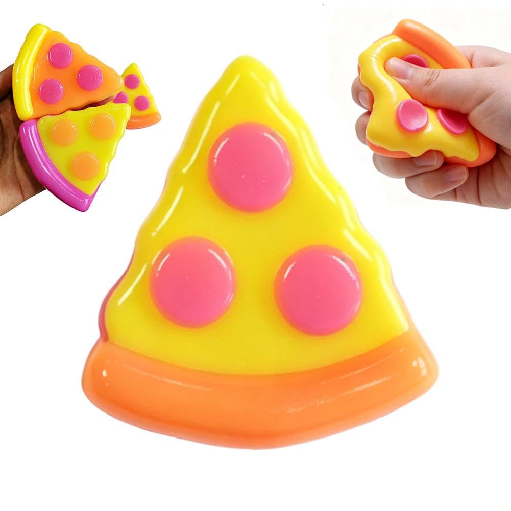 1pcs Pizza Toy, Cute Pizza Fidget Toys Stress Ball, Sensory Stress Relief, Cream Ice Toys, For A