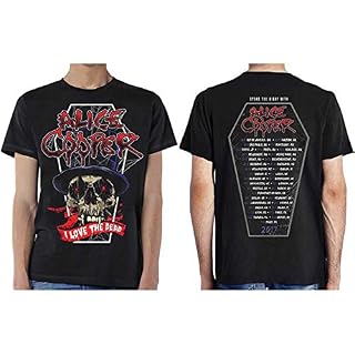 Rock Off Alice Cooper Love The Dead (Dec 2017) Officiel T-Shirt Hommes Unisexe - Les Beatles, Paul McCartney, John Lennon, RIngo Starr, George Harrison