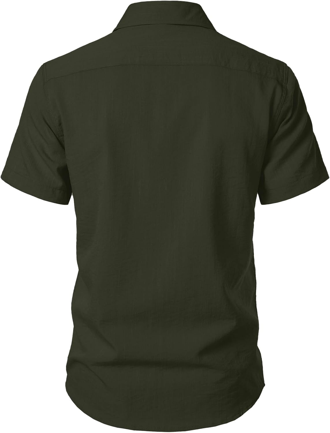 JEMITOP Men's Stretch Textured Short Sleeve Button Down Shirts Summer Casual Beach Wedding Vacation Shirt - Image 3