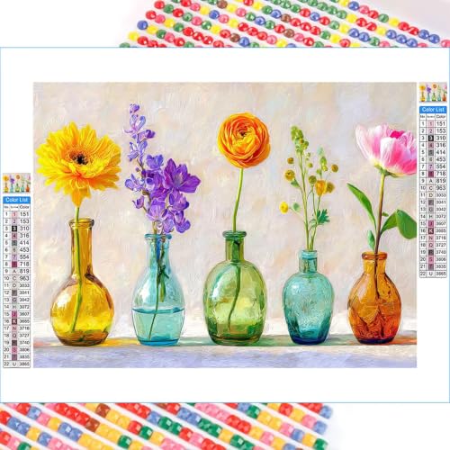 Kit Diamond Painting Fleur 60x90 cm | Activité Manuelle Adultes et Enfants