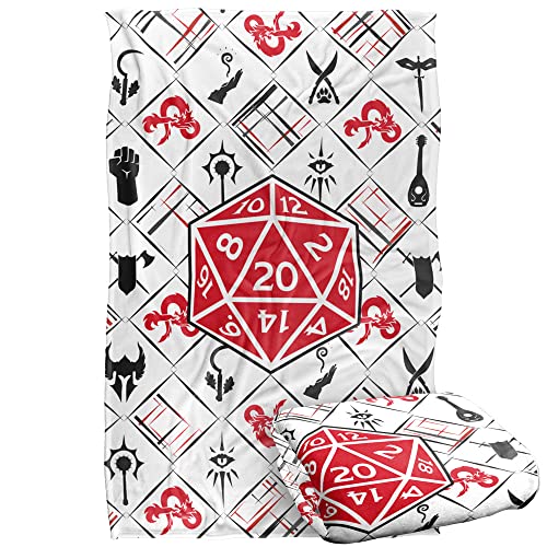 Dungeons and Dragons D20 Pattern Silky Touch Super Soft Throw Blanket 36 x 58