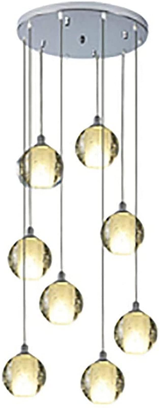 PCXEHUYP Chandelier Stairs Long Chandeliers,Spiral Staircase Ceiling Light Fixture for Hotel Living Room Home Bar, Crystal Spiral Chandelier-Silver 12(Silver,8)