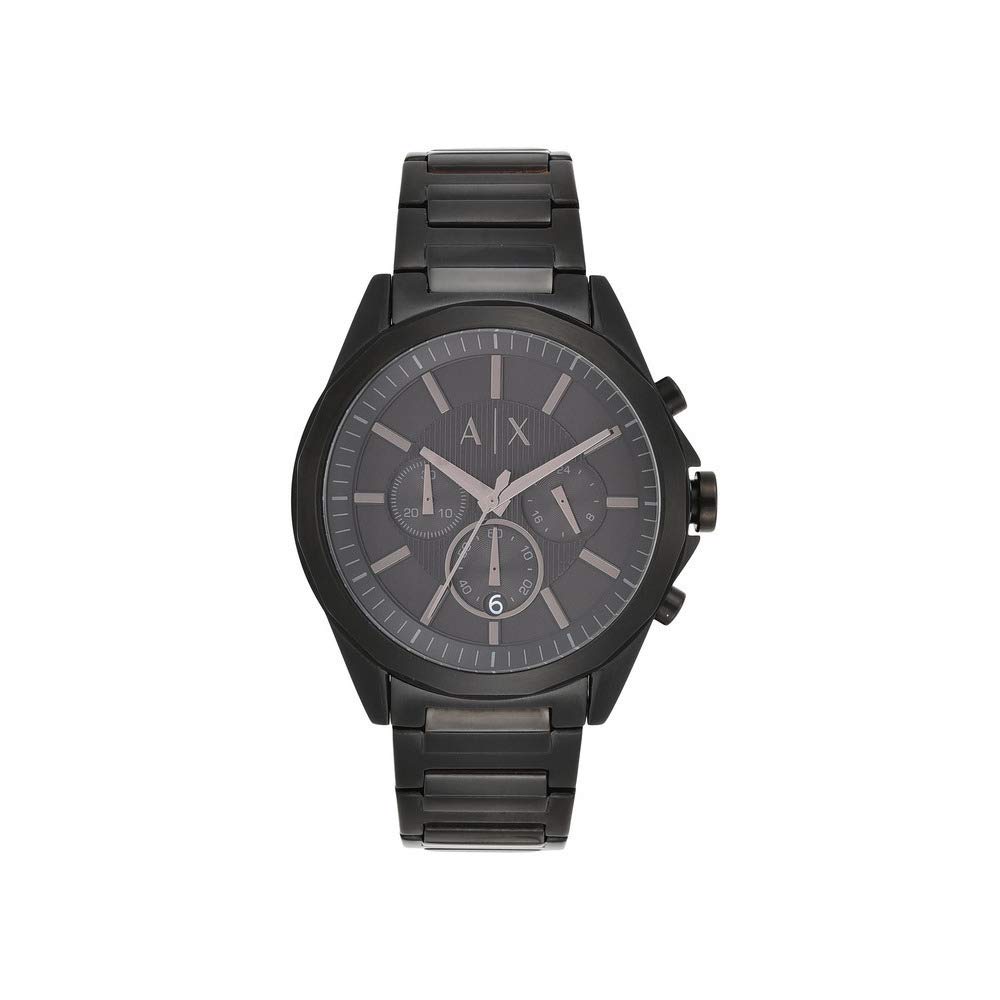 Armani Exchange Stainless Steel Drexler Analog Black Dial Mens Watch - Ax2601, Band Color:Black (B01N0OXVHS) Amazon Price History, Amazon Price Tracker