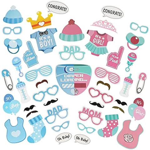BOZILY Baby Shower Photo Booth Props Set Cover