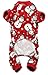Lanyarco Snowman Pet Dog Christmas Pajamas PJS, Cute Cotton Snowflake Xmas Outfit for Medium Dogs, Red Large Back Length 19
