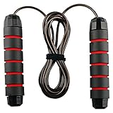  FhodigogoZD Cuerda para Saltar Profesional Rope Skipping Training con Mango de Espuma de Suave para Fitness, Ejercicio de Intervalos, Crossfit
