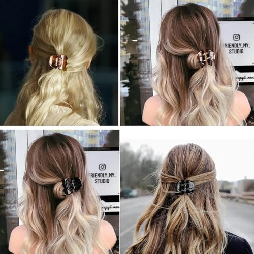 BH-MISSTARS Pack of 12 Small Hair Clips, 3 cm x 1.5 cm, Women's & Girls' Classic Non-Slip Plastic & Metal Hair Clips - Image 4