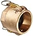 Dixon 250-D-BR Brass Type D Cam and Groove Hose Fitting, 2-1/2" Socket x 2-1/2" NPT Female