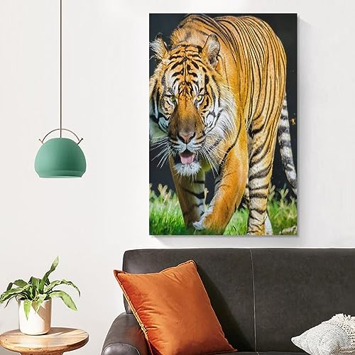 Tiger impression sur toile IOFEER tableau de décoration 60x90 cm - 4