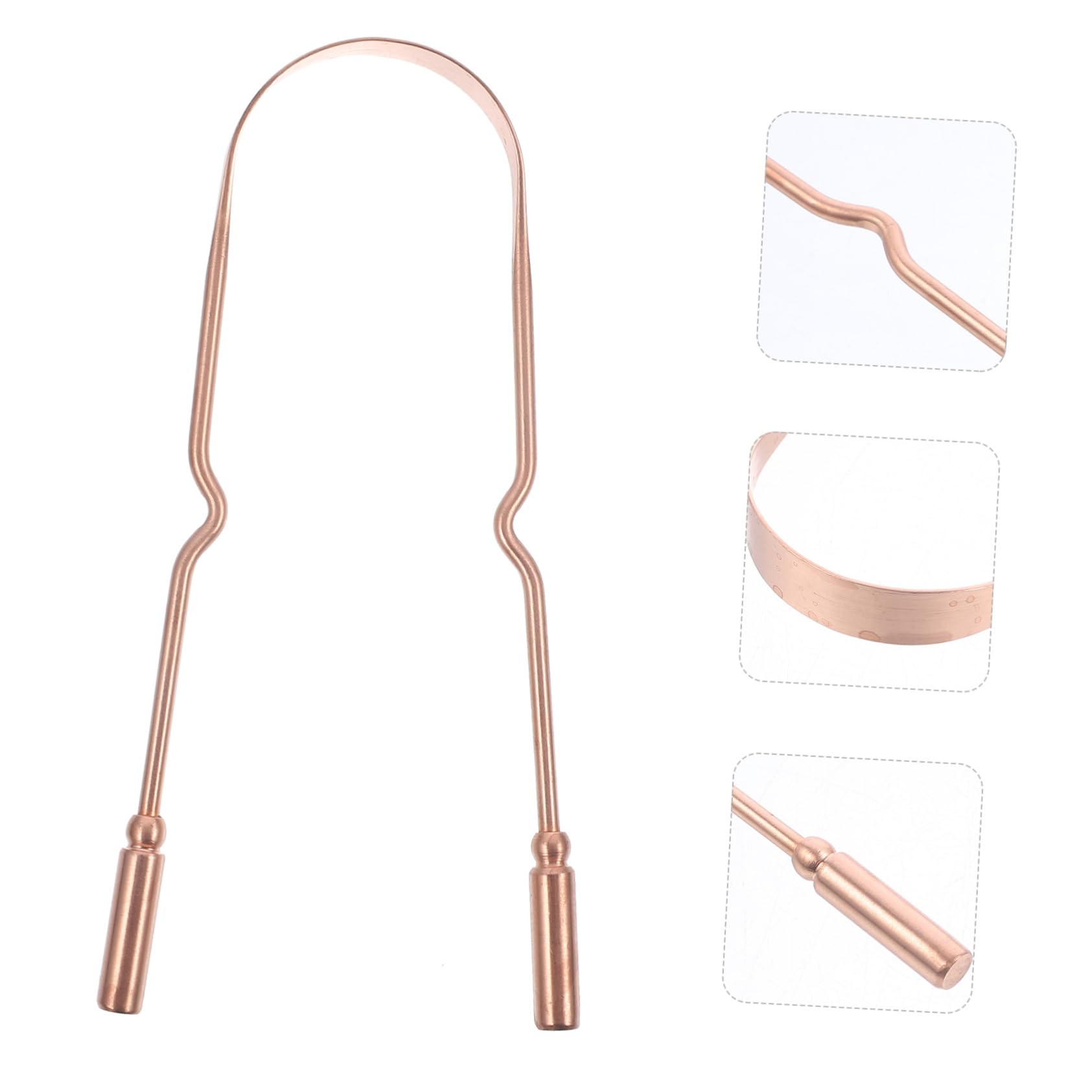 Gogogmee 1Pc Tongue Scraper with Box Oral Care for Bad Breath Design for Travel Friendly Copper Construction for Healthier Tongue