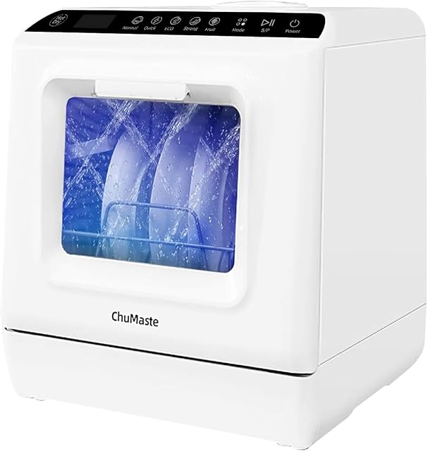 Mini Dishwasher Countertop, Countertop Dishwasher with Water Tank, Dishwasher with 6 Wash Programs,Lavaplatos for Apartments, Rvs.