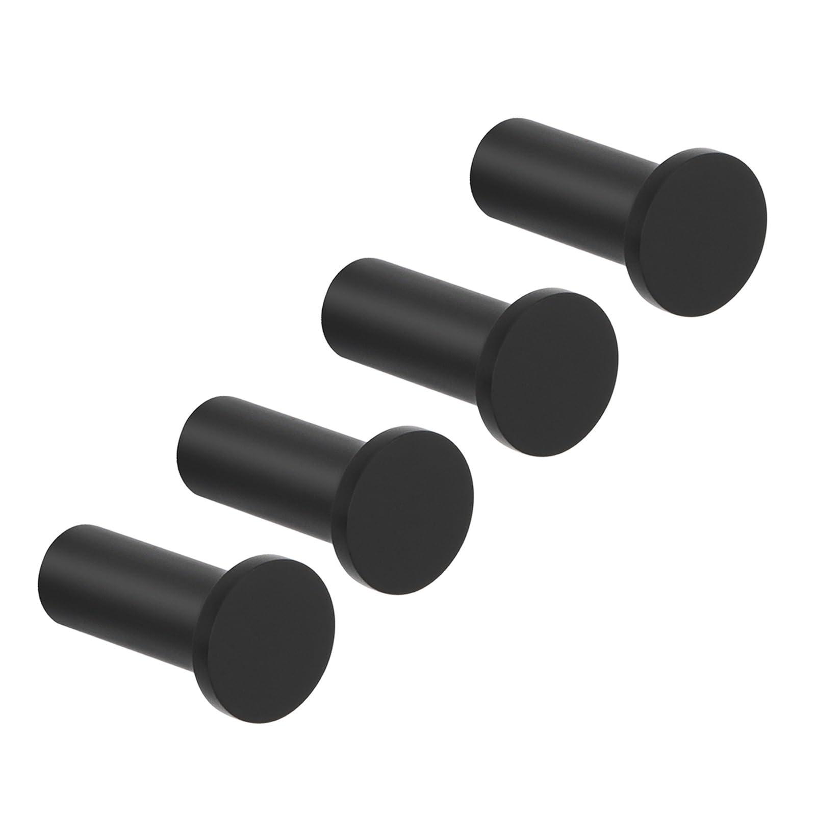 Suodebyy Black Coat Hooks Wall Mounted 4Pcs Robe Hook Bathroom