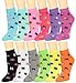 12-Pack Women's Ankle Socks Assorted Colors Size 9-11