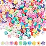 Taille et contenu:Les perles de fleurs en argile polymère comprennent 400 pièce d'environ 8 à 10mm (0.31 à 0.39 pouces) de diamètre, 3 à 5mm (0.12 à 0.2 pouces) d'épaisseur, Trou:2mm
