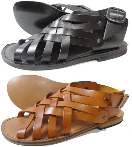 Amazon Co Jp Eder Shoes エダー シューズ メンズ レザーサンダル 4072 編み込み ウーブン 2カラー 2ブラウン 13 42 シューズ バッグ