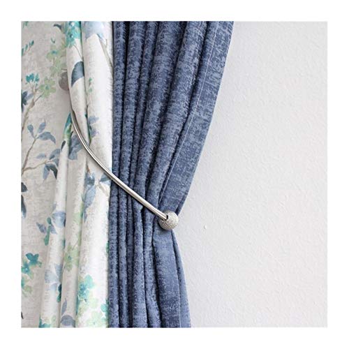 Alzapaños magnéticos para cortinas opacas con 3 bolas beige 4