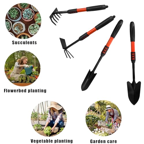 Set de 4 herramientas de jardinería Luwint con mango ergonómico miniatura 7