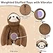 Joyreal Gewichteter Sloth für Erwachsene, 1.5kg Weighted Stuffed Animal, Angst & Stress Relief, Gewichtskuscheltier mit Verstecktem Fach, für Schlaf & Entspannung Geschenk Kinder