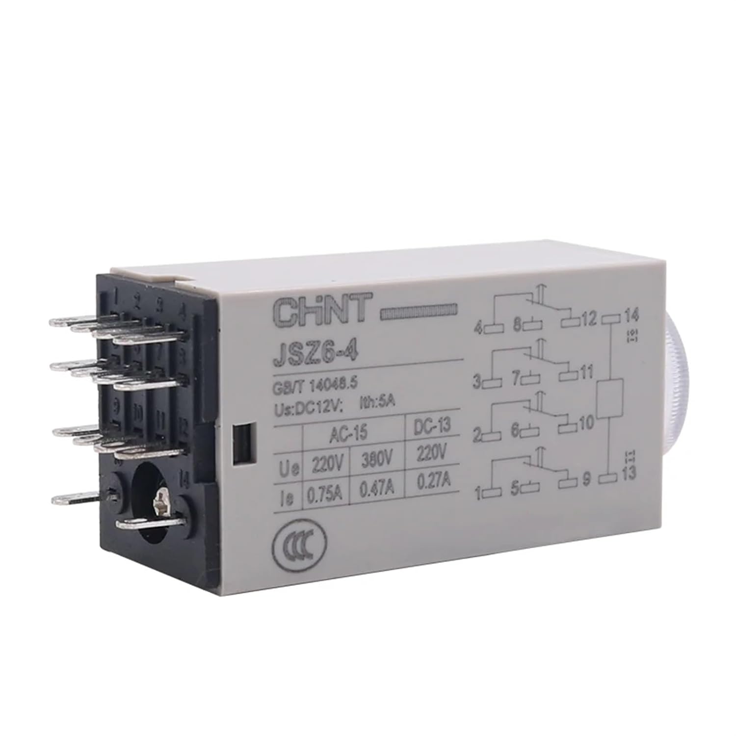 H3Y JZS6-2 JZS6-4 Time Relay 8/14Pins Power-on Delay Rotary Knob 1S/5S/10S/30S/60S/5Minutes Timer DC/AC 12V 24V 220V(JSZ6-2 DC12V,Time 1s)