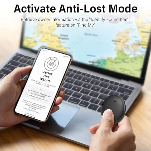 Air Schlüsselfinder Tag 4er Pack, Smart Air Tracker Tag Kompatibel mit Apple Wo ist APP (nur iOS), Koffer Tracker für Gepäck/Taschen/Key, Batterielebensdauer EIN Jahr, IP67 wasserdicht