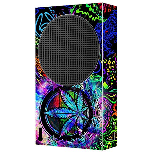 Playvital Psychedelic Leaf Custom Vinyl Skins For Xbox Series S, Wrap Decal Cover Stickers For Xbox Series S Console Controller #TOP2